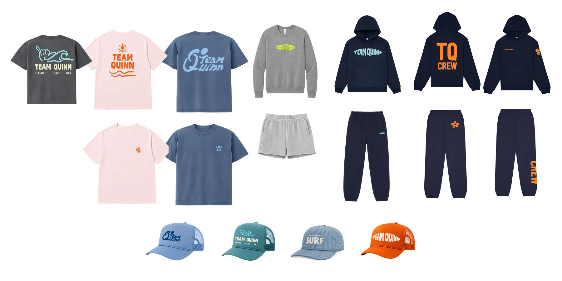 Merchandise line — tees, fleece, headwear