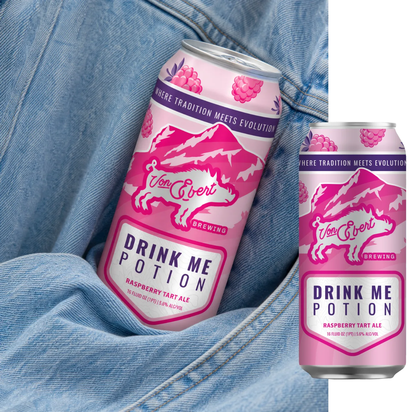 Drink Me Potion can and label