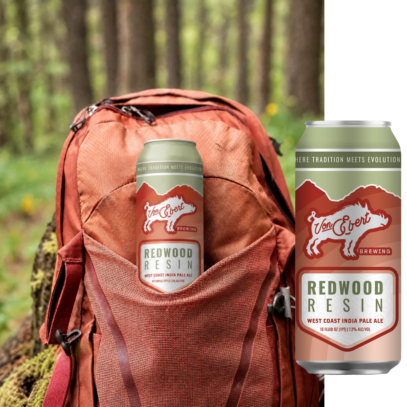 Redwood Resin can and label
