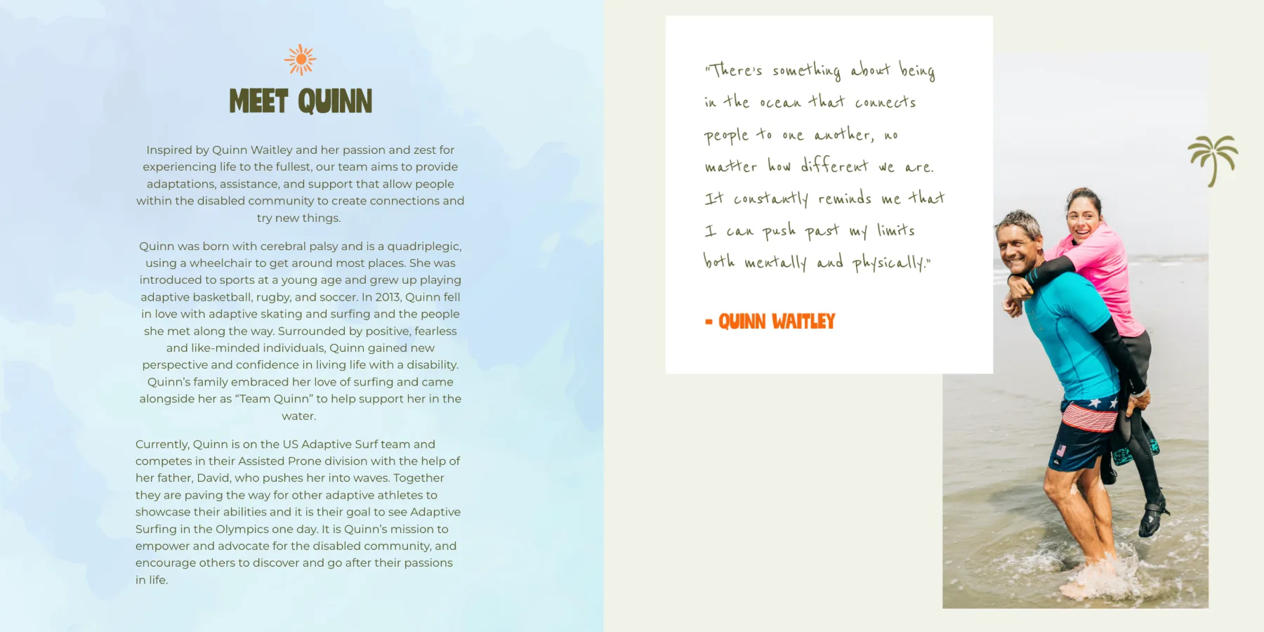 Meet Quinn brand guide spread