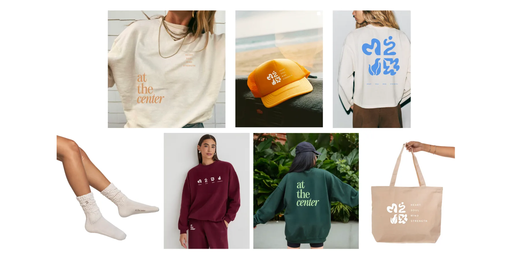 Apparel collection with icon graphics
