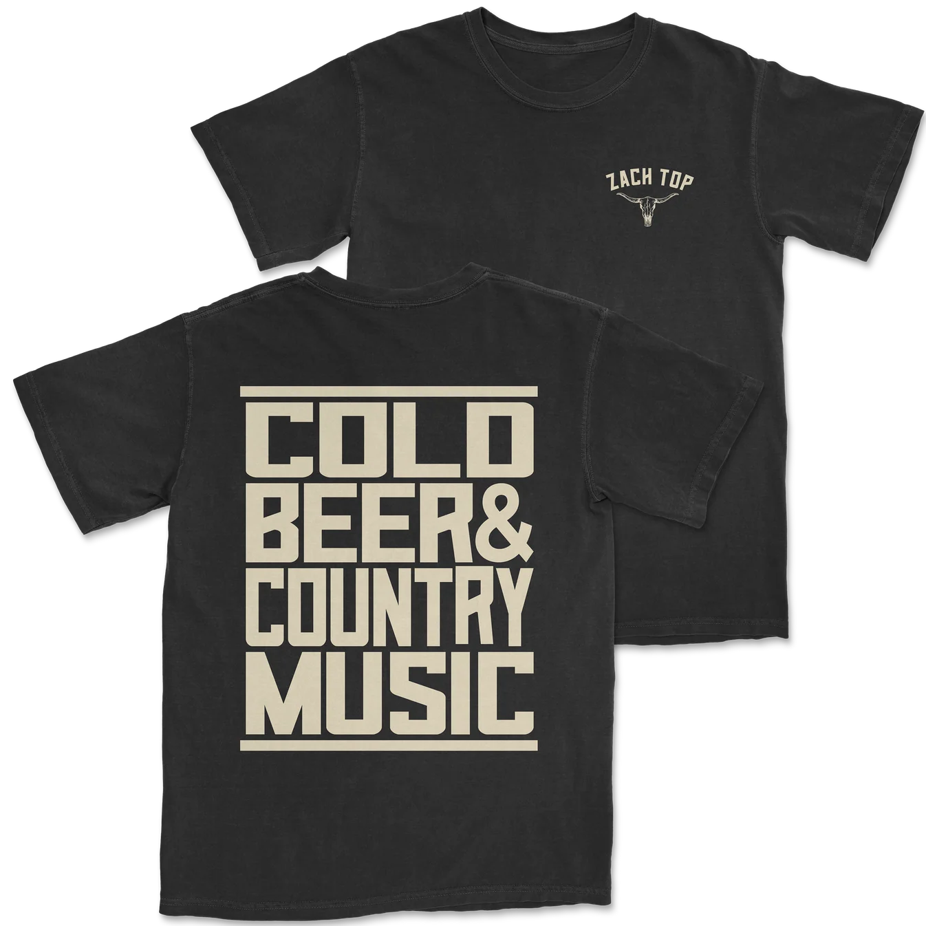 Cold Beer & Country Music tee, black