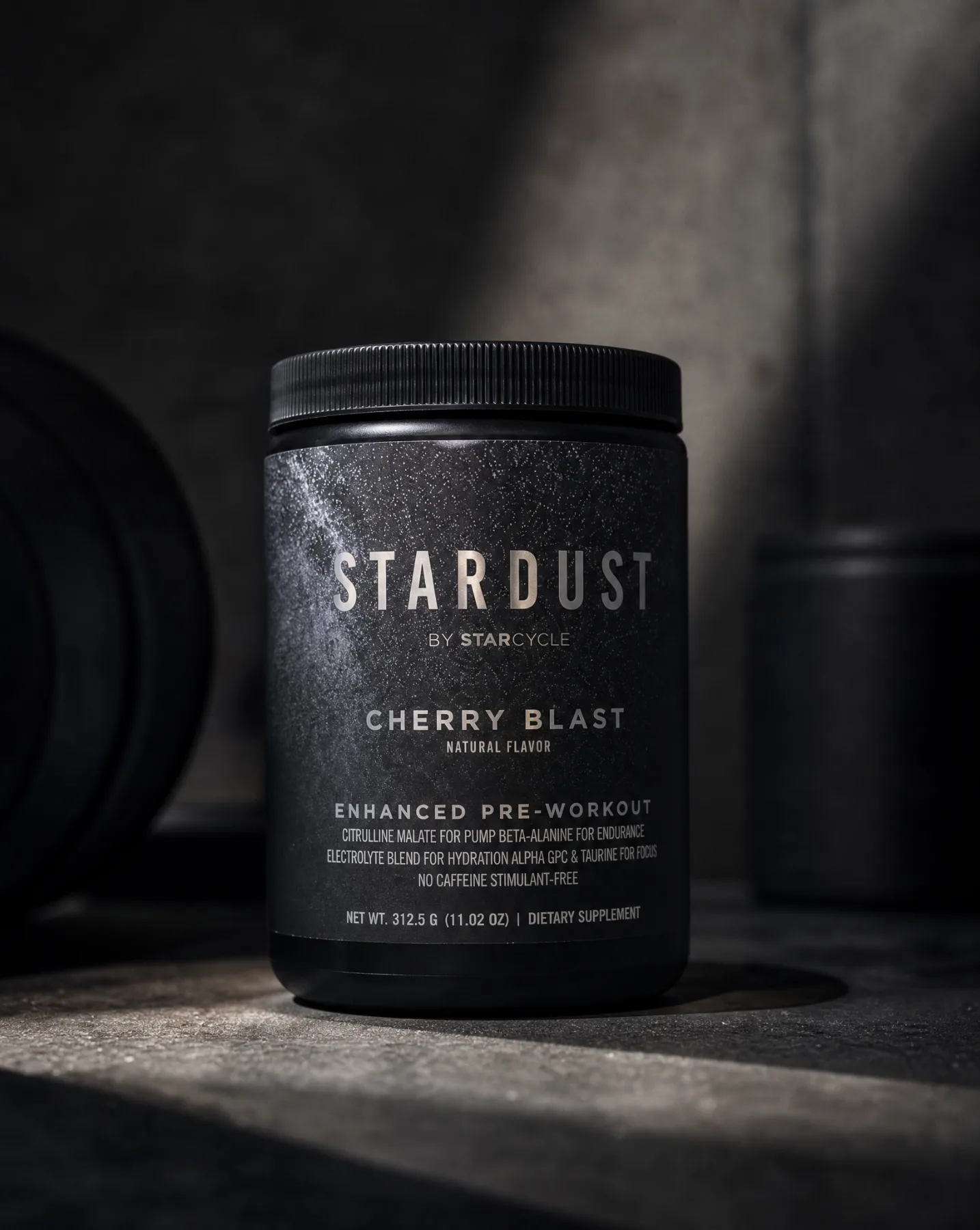 Stardust pre-workout, studio lighting