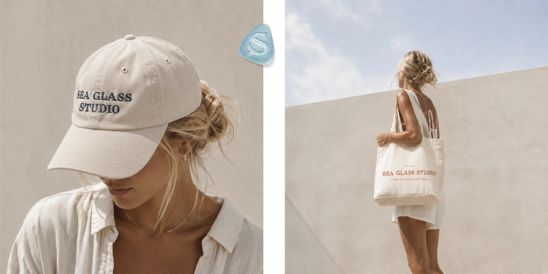 Embroidered cap and canvas tote