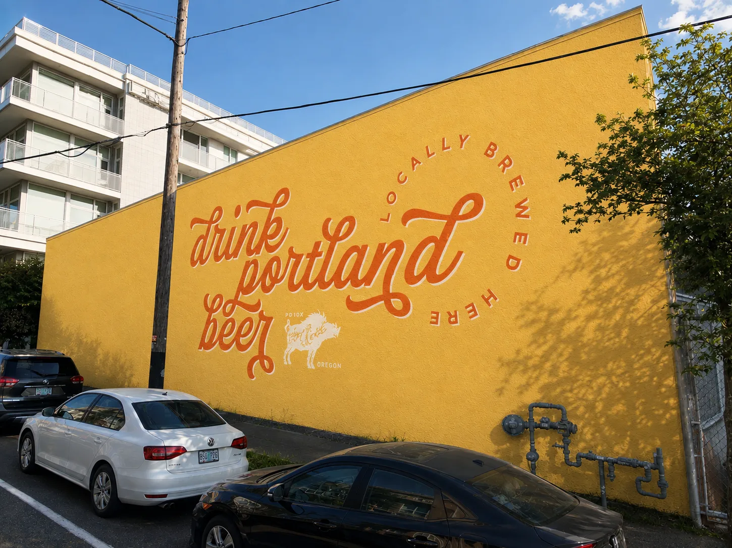Von Ebert exterior mural, Pearl District