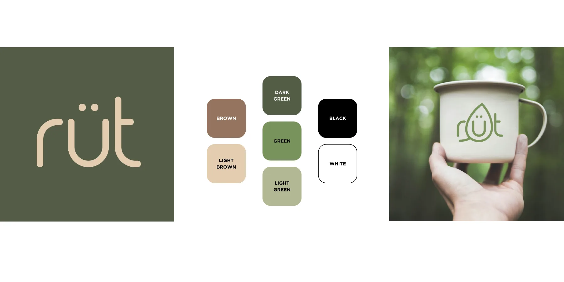 Logo, palette and enamel mug